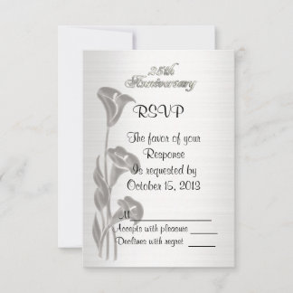 RSVP 25th Wedding anniversary Invitation