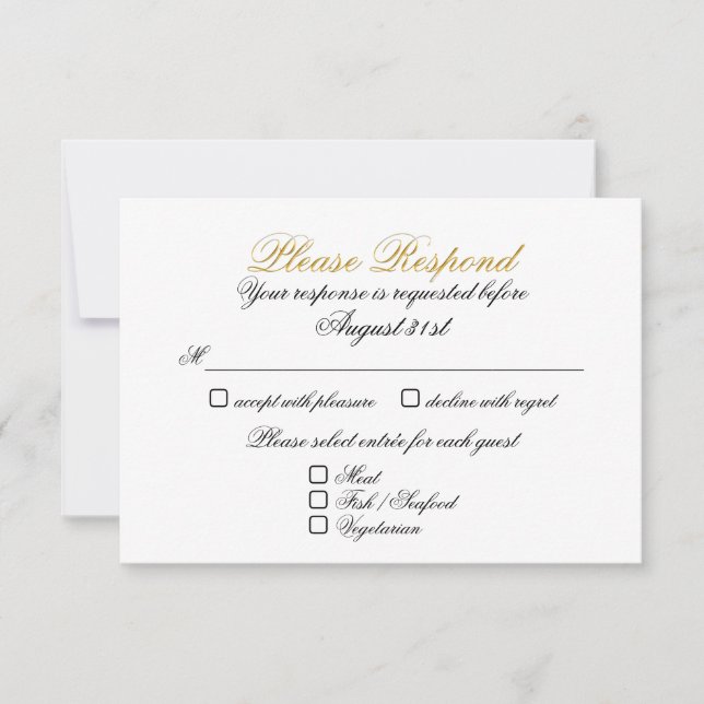 RSVP 2 Entrée Faux Gold (Devant)