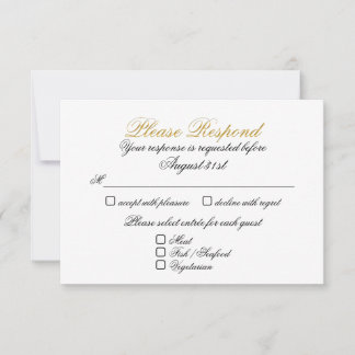 RSVP 2 Entrée Faux Gold
