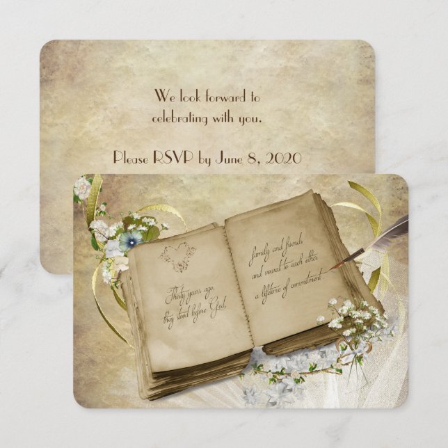 RSVP-30th Anniversary Vow Renewal Invitation (Front/Back)