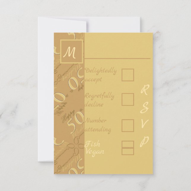 RSVP 50e anniversaire de mariage  (Dos)