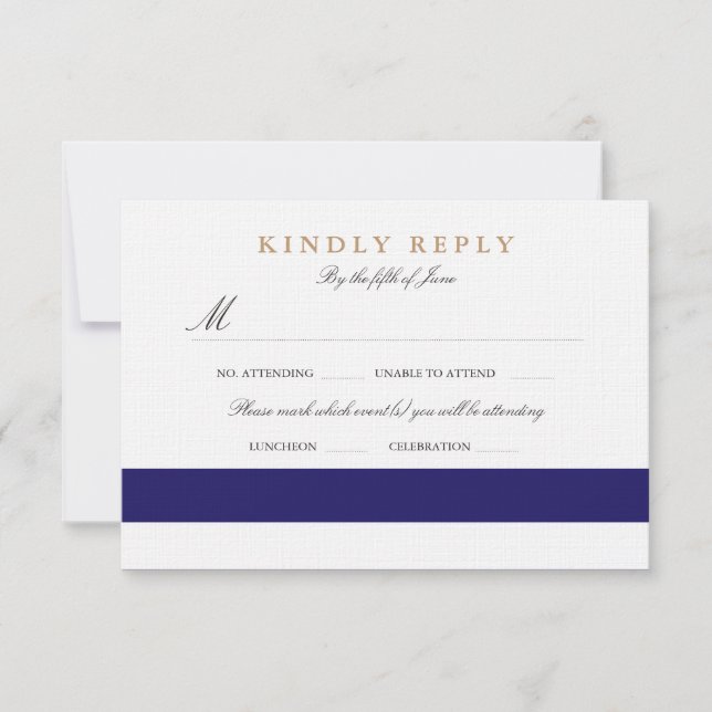 RSVP à la Bat Mitzvah Navy Nautical (Devant)