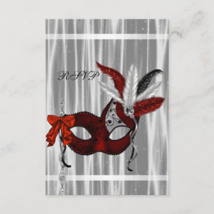 RSVP à la soirée masquée rouge noir blanc