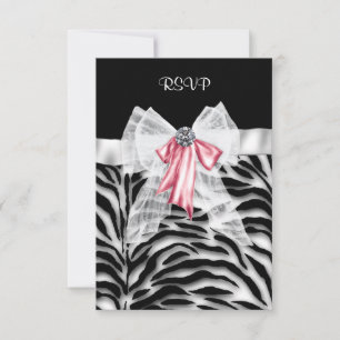 RSVP à une fête d'anniversaire Sweet 16 rayée noir