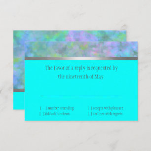 RSVP Abstract Design en Argent Turquoise