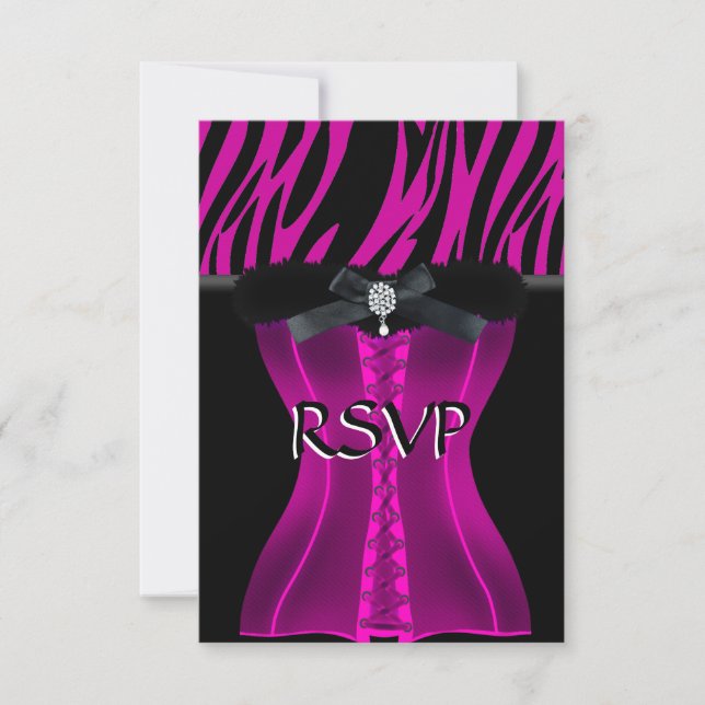 RSVP Anniversaire rose Zebra robe noire (Devant)