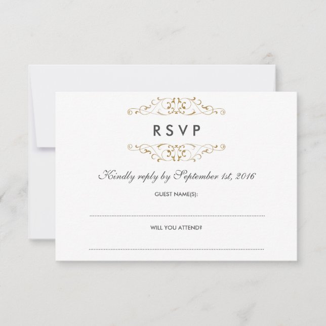 RSVP Antique Mariage de la floraison d'or (Devant)