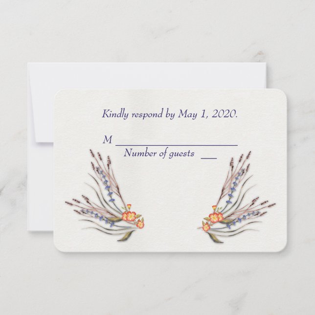 RSVP aquarelle florale (Devant)