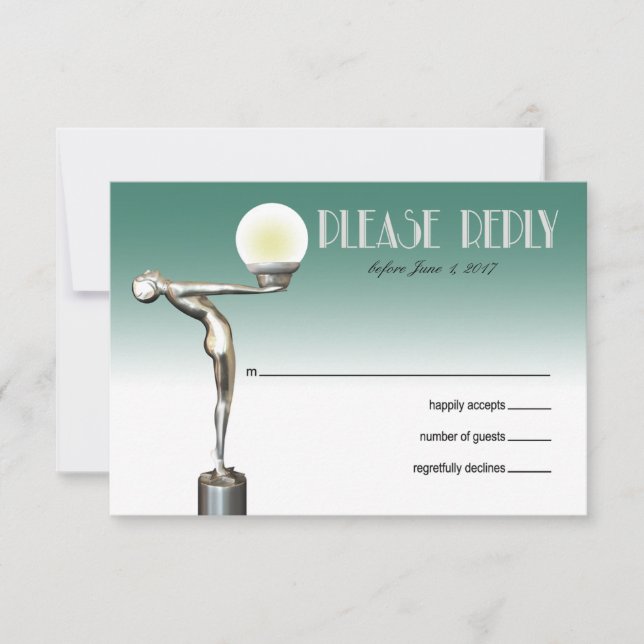 RSVP Art Deco Glam Nouveau | teal (Front)