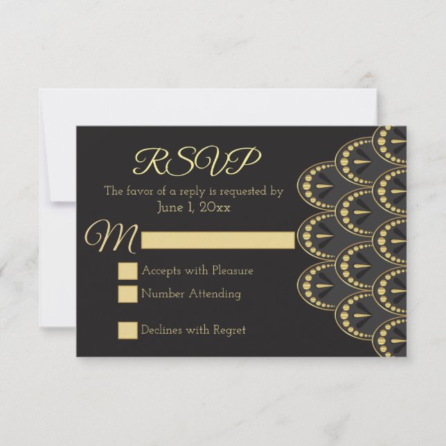 RSVP Art Déco vintage (Devant)