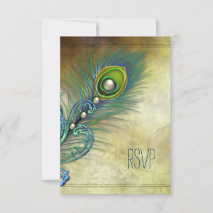 RSVP au paon vintage
