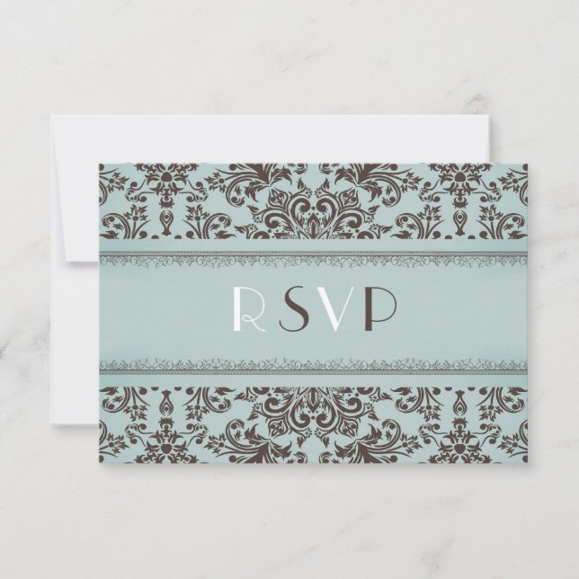 RSVP avec carte plat Mariage d'option alimentaire (Devant)