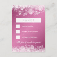 RSVP Baby shower nuit étincelante rose