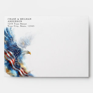 RSVP Bald Eagle Patriotic USA Semiquincentennial Envelope