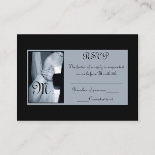 RSVP Black and White Wedding Cards