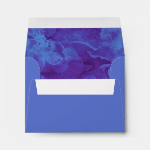 RSVP Blue and Purple Watercolor Flowers Envelopes