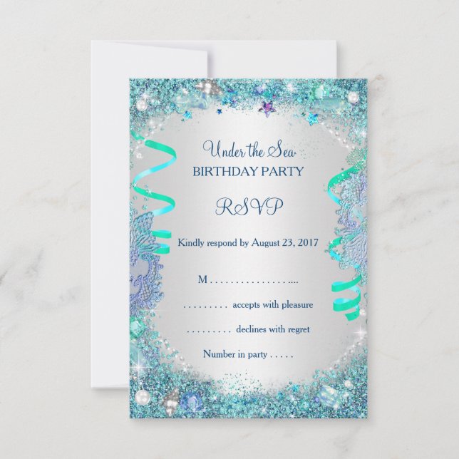RSVP Blue sous la fête d'anniversaire de la mer (Devant)