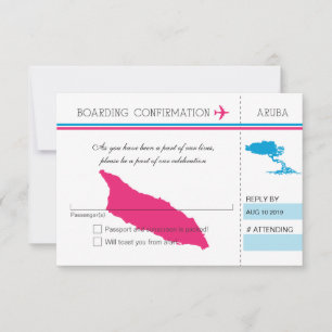 RSVP Boarding Pass TO Aruba Card
