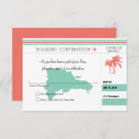 RSVP Boarding Pass TO Dominican Republic | CORAL