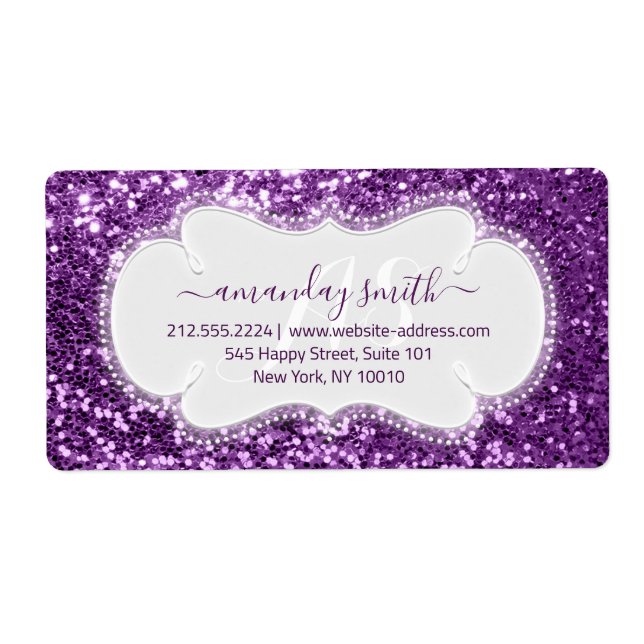 RSVP Bridal Sweet MonogramViolet Parties scintilla (Devant)