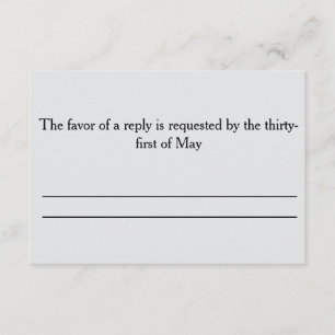 RSVP CARD