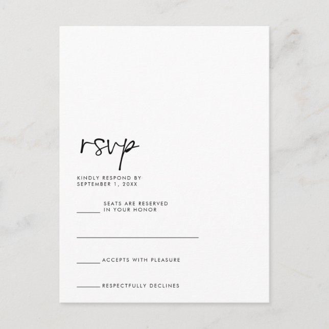 RSVP Card (Front)