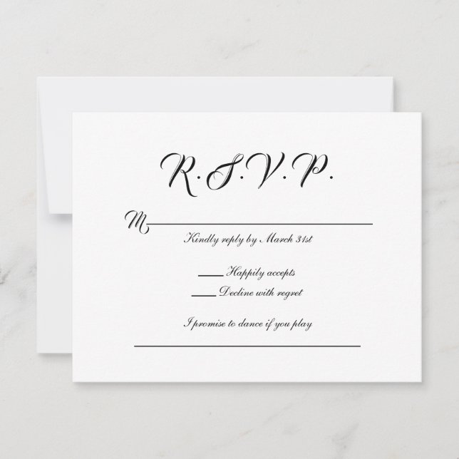 Rsvp card | Blue Orchid (Front)