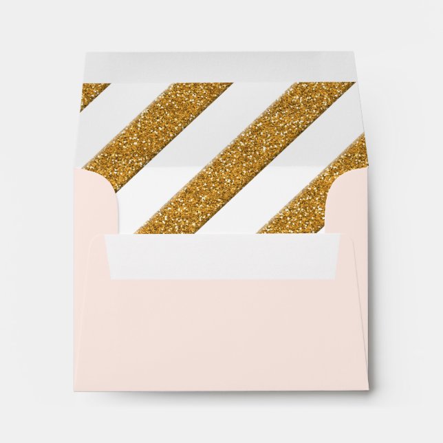 RSVP Card Envelopes Script Forever Love Glitter (Back (Bottom))