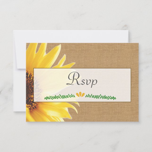 RSVP Card for Sunflower Invitations (Front)