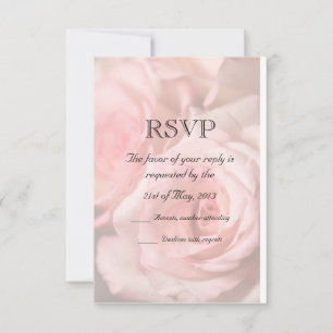RSVP Card Pink Roses