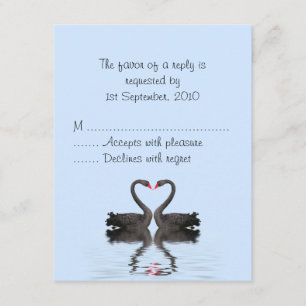 RSVP Card Romancing Swans Wedding Collection