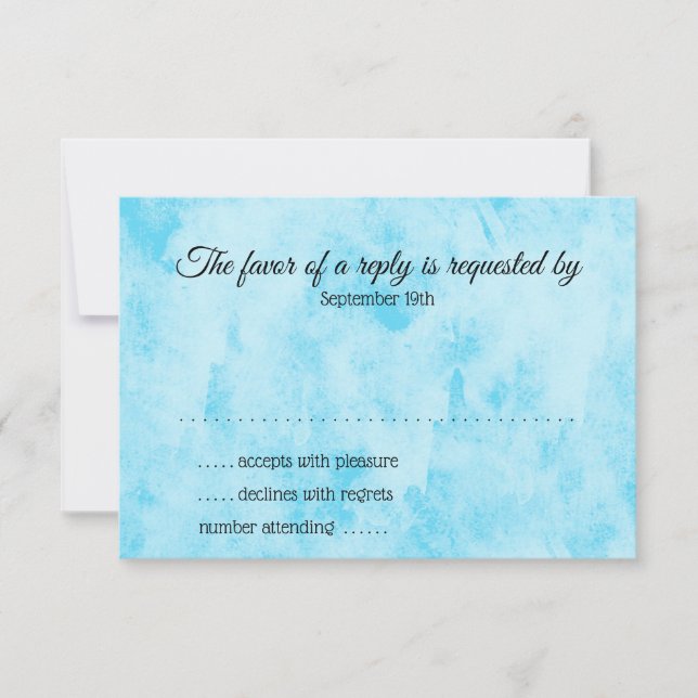 RSVP Card Turquoise Blue Lime Pink Tie Dye (Front)