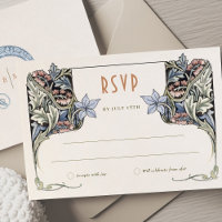 RSVP Card Victorian Grace Morris-Inspired Elegance