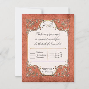 RSVP Cards Art Nouveau Roaring 20s Deco Style