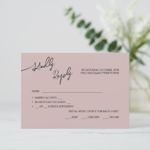 RSVP Cards Boho-chic wedding, pastel colours.