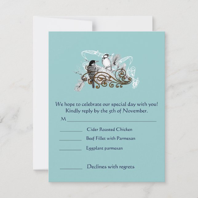 RSVP Cards-Require the 5 x 7 size Inivitations (Front)