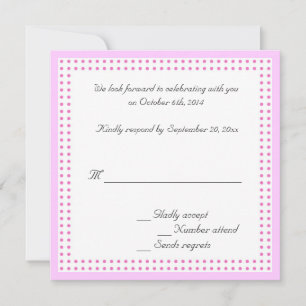 RSVP, carte de réponse pour invitation de mariage