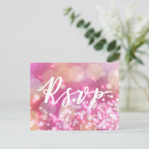 RSVP Carte postale Épingles rose glamour