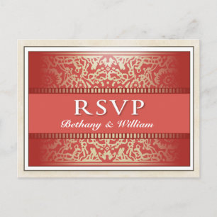 RSVP carte postale King Queen Hearts Vegas