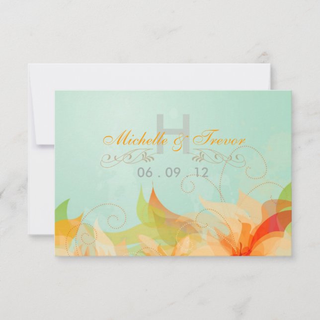 RSVP - Cartes d'invitation de mariage abstraites A (Devant)