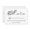 RSVP Casual Handwriting Script BW Wedding Set