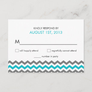 RSVP Chevron Zigzag Mariage moderne