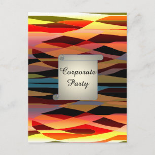 RSVP Corporate Party Playful Vivid Invitation Postcard