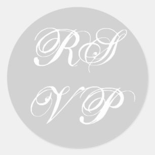 RSVP Custom Grey and White Sticker