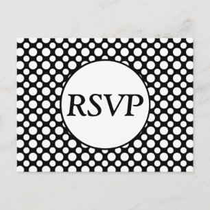 RSVP Custom White Polka Dots Postcard