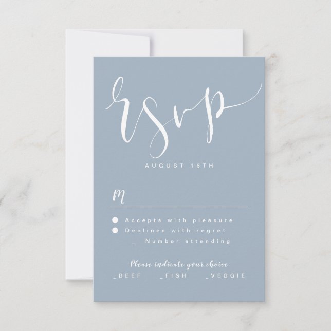 RSVP de mariage écriture manuscrite simple moderne (Devant)