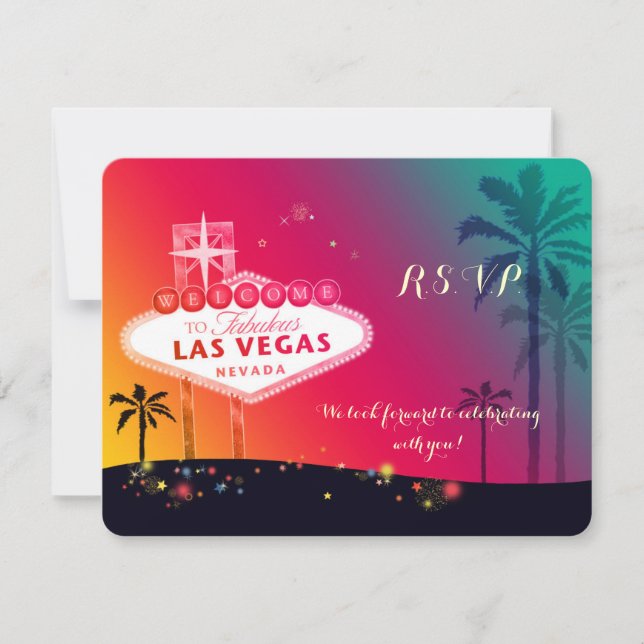 RSVP de mariage fantaisiste à Las Vegas (Devant)