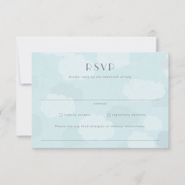 RSVP de mariage pour mariages à destination (Devant)