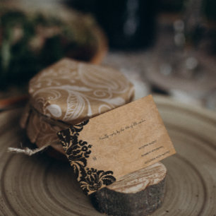 RSVP de mariage royal noir damas