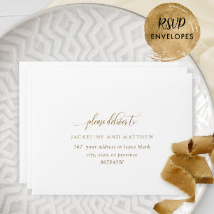 RSVP Elegant Calligraphy, Addressed, White Envelope